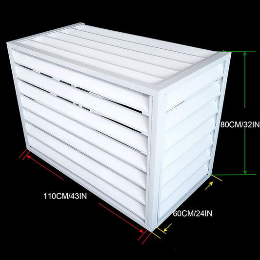 GENERIC Mini Housse De Climatiseur En Aluminium Pour Climatiseur, Protection Contre La Poussière Pour Unités De Climatisation, Pompe à Chaleur, Persienne, Bouclier De Clôture, Cachette, Utilisation En